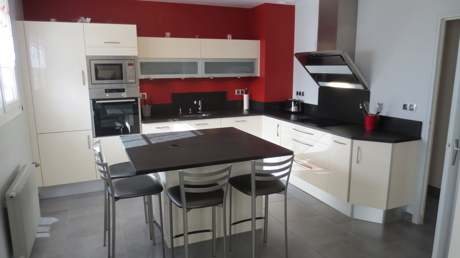 Cuisine gris brillant ikea: meuble de cuisine gris ikea. cuisine ...
